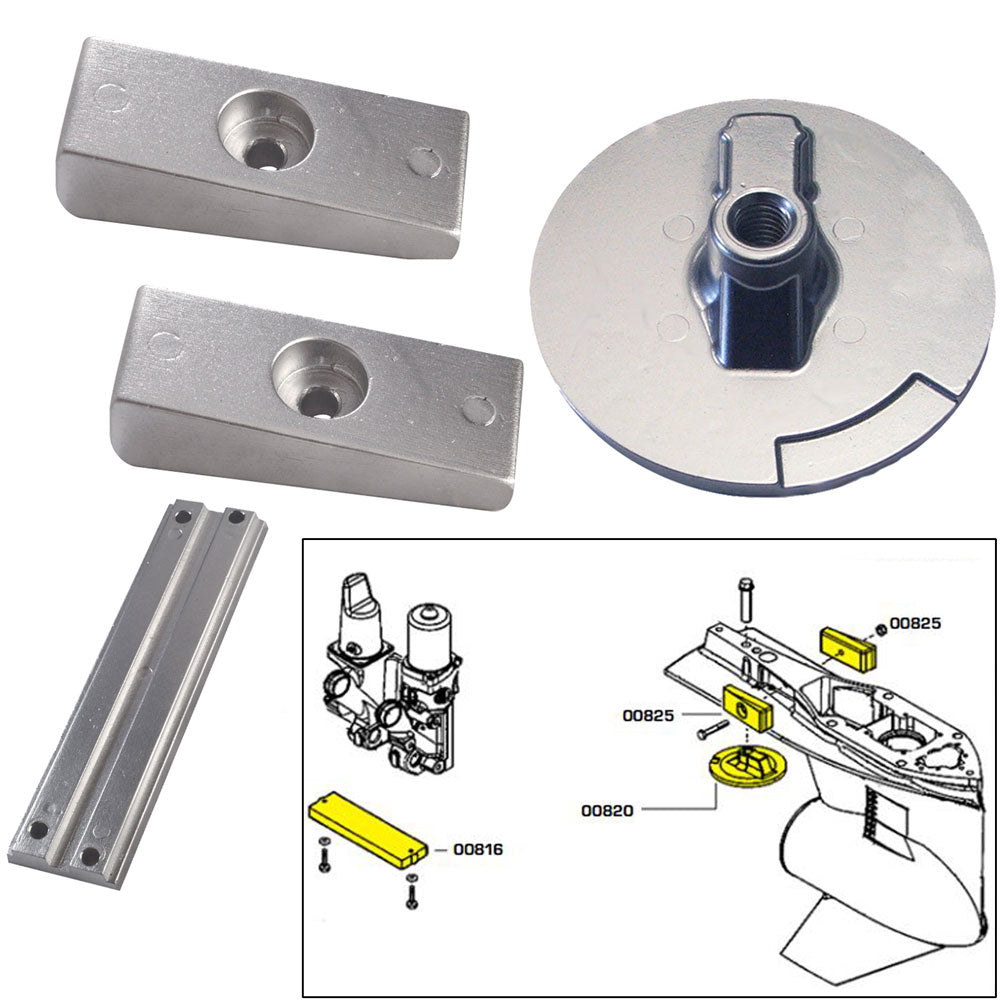 Tecnoseal Anode Kit wHardware Mercury Verado 4 Zinc 20814